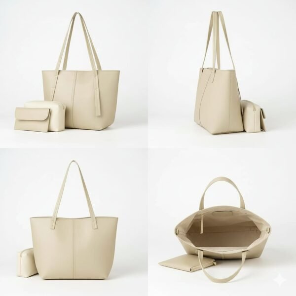 trendy leather tote bag for women