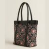 women's printed tote bag with side view