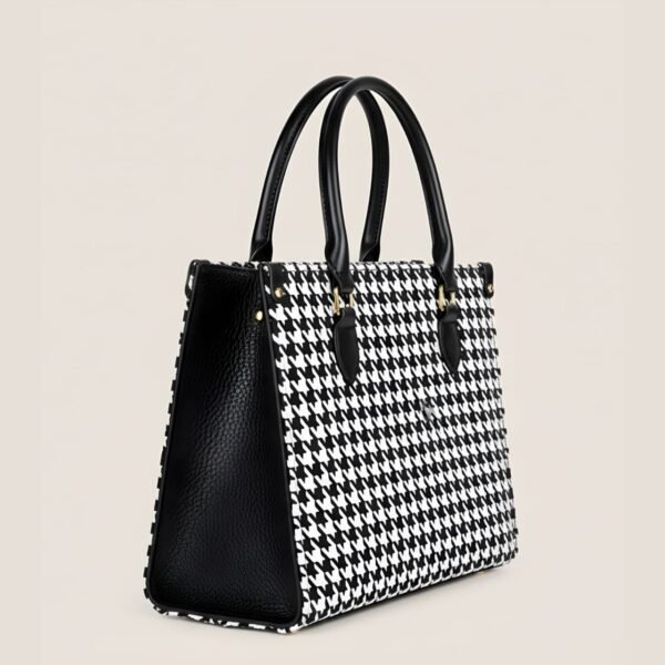classic Houndstooth Tote Bag for women