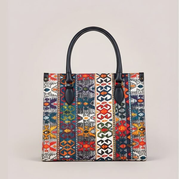 UNIQUE Kilim-Style Ethnic Print Tote Bag for Women